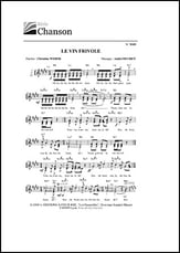 Le vin frivole SSA choral sheet music cover